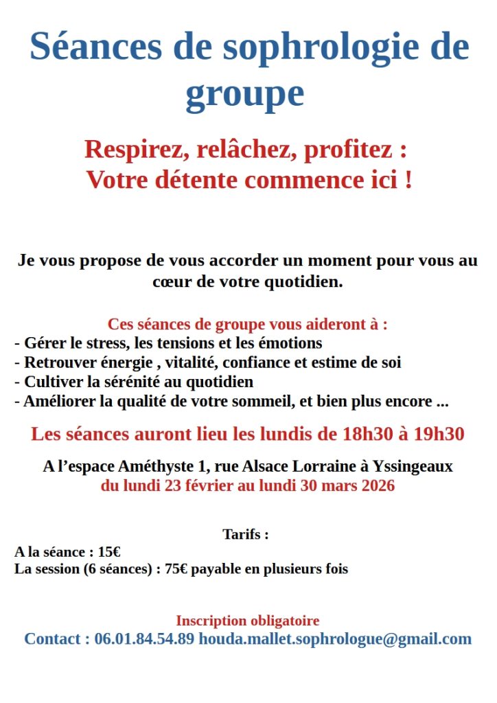 affiche trimestre 2 séances de groupe